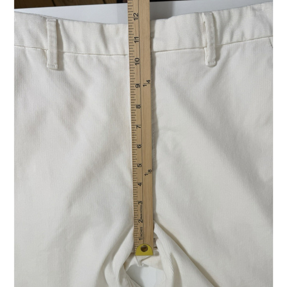 Banana Republic Wide Leg Crop Corduroy Pants Size 10R Ivory Stretch New - Read - Picture 5 of 16